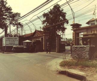 The Republic of Korea Forces Vietnam (ROKFV) Headquarters building on Tran Hung Dao Street in downtown Saigon.