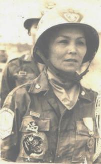 Madame Ho Thi Que, The Tiger Lady, courageously served in combat with the South Vietnamese 44th Ranger Battalion in the early 1960's.