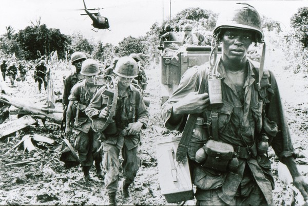 A rifle squad of the 173rd Airborne on a search and destroy mission in Phuoc Tuy province (III Corps), late in 1966.