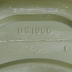 The contract date was stamped on the bottom of the plastic 1-quart canteen.
