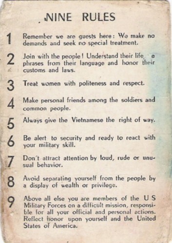 Back of the Nine Rules card.