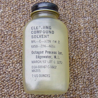 This rifle bore cleaning solvent was made in 1967 by Octagon Process Inc.