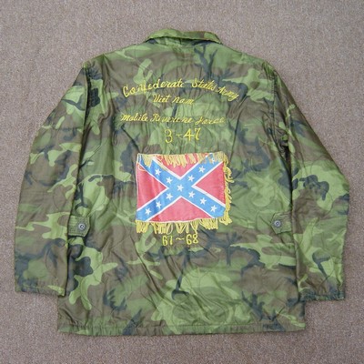 'Confederate States Army' Tour Jacket made from an ERDL poncho liner.
