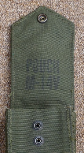 The M-14V pouch had a V shaped flap similar to the M1961 ammunition pocket.