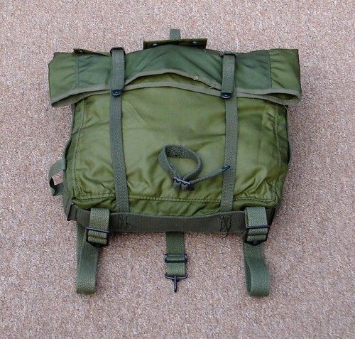 The 1968 version of the Marine Corps M1941 Haversack was made from nylon.