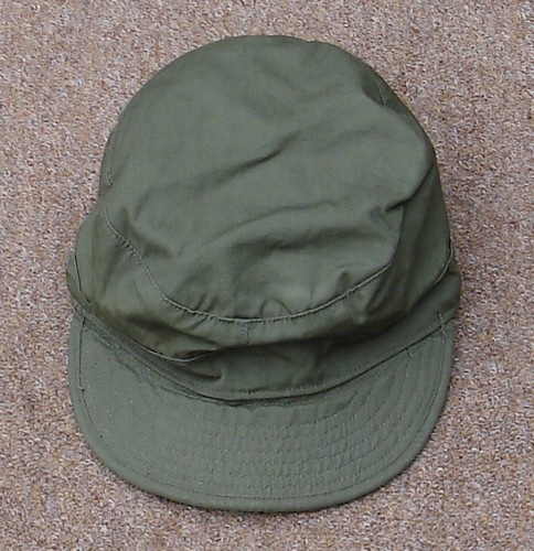 The M-1951 Field Cap was made from olive green wind resistant cotton poplin.