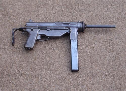 The M3A1 had a telescopic stock for ease of handling.