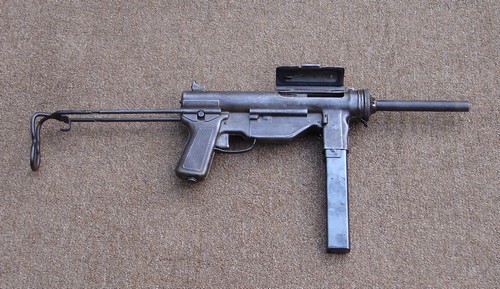 The M3A1 Submachine Gun resembled a mechanic’s grease gun and was made entirely of steel.