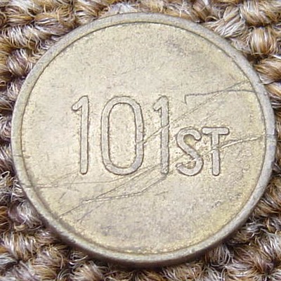 Back of the Military Token issued by the 101st Support Battalion.