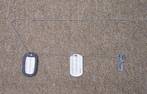 These dog tags were issued to a Navy pilot who was shot down over North Vietnam prior to joining the Seawolves.