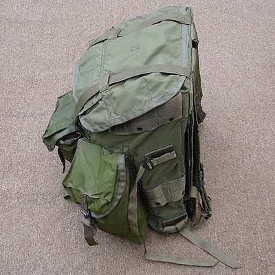 The Tropical Rucksack had straps on the side for attaching equipment.