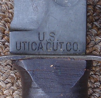 The Marine Corps Ka-Bar knife was made by a number of manufacturers, including the Utica Cutlery Company