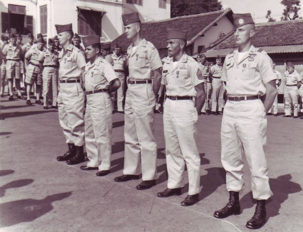 MAAG advisors after receiving medals for valor at the battle of Ap Bac on 2nd January 1963.